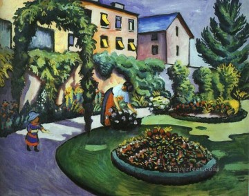 El jardín Mackes en Bonn expresionista Pinturas al óleo
